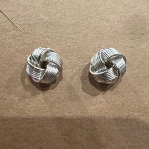 Silver knot earrings #silver